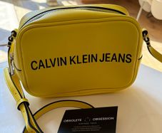 Calvin Klein Jeans Yellow Camera Crossbody Bag