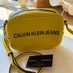 Calvin Klein Jeans Yellow Camera Crossbody Bag