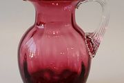Antique Victorian Cranberry Glass jugs