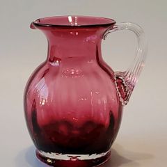 Antique Victorian Cranberry Glass jugs