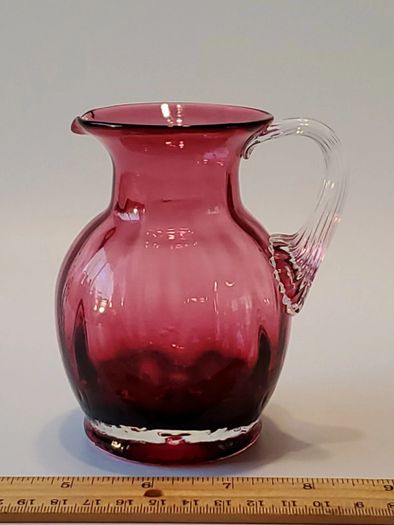 Antique Victorian Cranberry Glass jugs