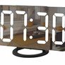 Digital Clock Large Display, LED Electric Alarm Clock Mirror Surface for Makeup with Diming Mode, 3 Levels Brightness, Dual USB Ports Modern Decoration for Home Bedroom Decor (MULTIPLE COLOURS) Image 5