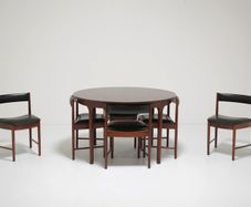 Vintage Rosewood Dining Table & 6 Dining Chairs Set by Tom Robertson for McIntosh, 1960s
