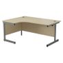 New 1800 x 1200mm Radial Desk Beech/White/Maple/Oak Image 7