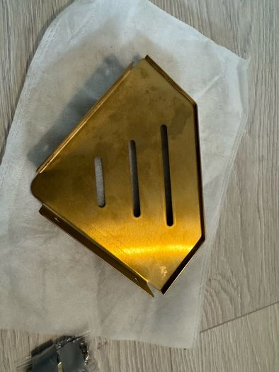 Shower corner tray