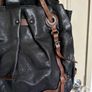 Genuine leather black and dark brown shoulder bag by Karen Millen Image 7