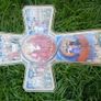 Cross. Crucifix Jesus Christ Decoupage Crucifix Wooden Scenes of His Life wall 15,4" x 11" Image 7