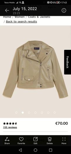 Brand new M&S Leather coat