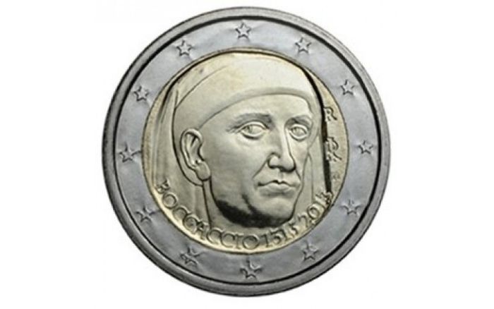 Rare 2 Euro Italian Boccacio 1313 TO 2013 Roberto Mauri - VERY LOW MINTAGE