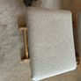 Babylo Brompton Glider & Footstool Grey suedette/Natural wood Image 4