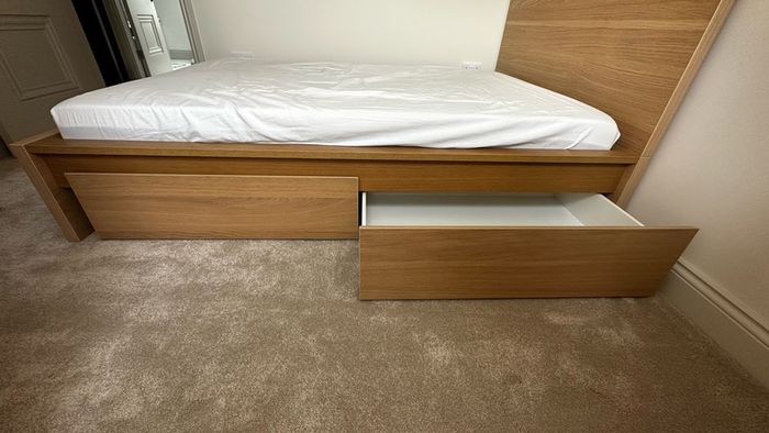 Ikea Malm Bed with storage (4 drawers)