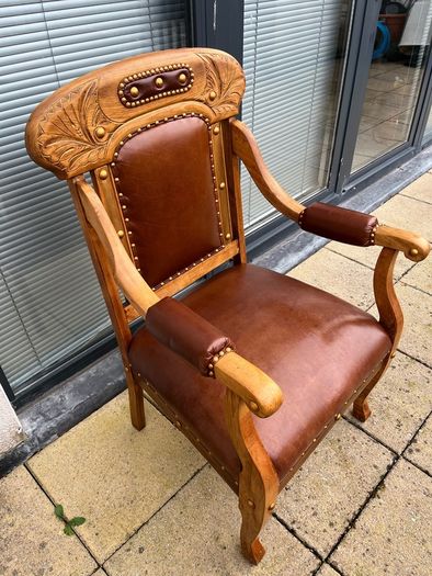 wood armchair vintage
