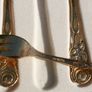 Rose Handle Forks gold plated Set of  six Image 2