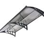 Polycarbonate Door Canopy 198 x 96cm Smoke Grey Front Door Awning with Rain & UV Protection Image 4