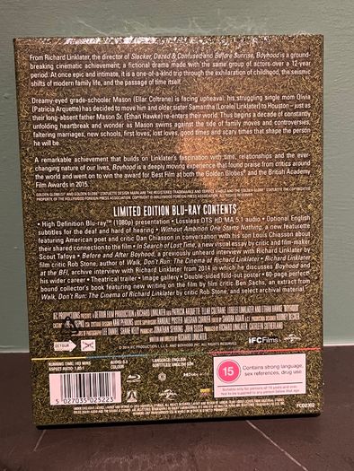 Boyhood Limited Edition Blu Ray - New Sealed