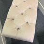Metal frame velvet bench 100x30 Image 5