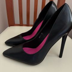 Leather stiletto