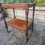Vintage Wood Drinking Trolley Image 2