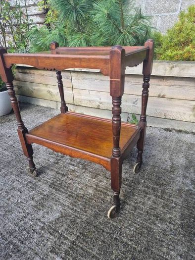 Vintage Wood Drinking Trolley