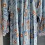 Unsigned sky blue floral floaty boho dress Sz L (Fit 12-14UK) Image 3