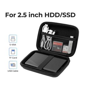 2.5 Hard Disk Case Portable HDD Protection Bag for External 2.5 inch Hard Drive/Earphone/U Disk Hard Disk Drive Case Black