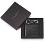 RFID Real Leather Wallet/W Key Holder Gift Box Set (Black) Mens Slim Credit Card Holder Organiser Money Purse Present for Gents. Image 7