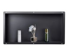 Shower Niche, 33.0 x 63.5 x 10.2 cm Frameless Recessed Wall Niche, Heavy-duty Stainless Steel Modern Shampoo Storage Organizer