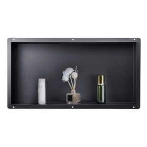 Shower Niche, 33.0 x 63.5 x 10.2 cm Frameless Recessed Wall Niche, Heavy-duty Stainless Steel Modern Shampoo Storage Organizer