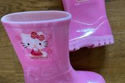 Hello Kitty Girls Pink &amp; Glitter Wellies / Rain Boots