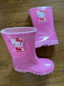 Hello Kitty Girls Pink & Glitter Wellies / Rain Boots