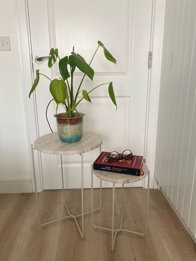 Two marble side table