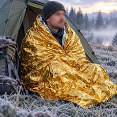 Emergency thermal blanket, camping, hiking blanket