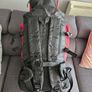 90 L Hiking backpack. Trekking backpack. Camping backpack. Red. Image 4