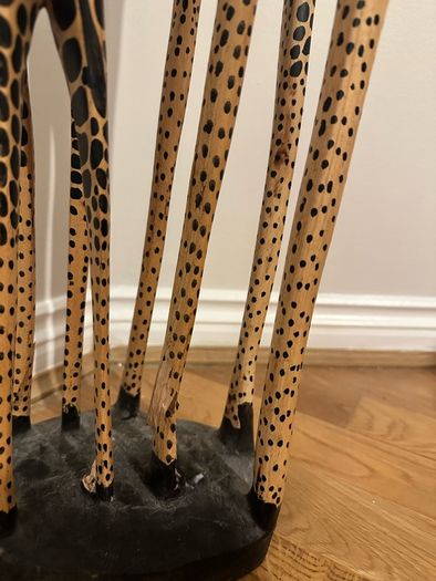 Solid Wood African Giraffe Ornament