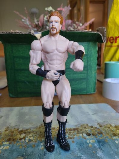Sheamus wrestling action figure black trunks loose