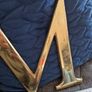 Large metal 'M' sign, brass/gold effect (free shipping) Image 4