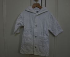 Petit Bateau White Velour Beach/Bath Robe Age 18 Months (81cm)
