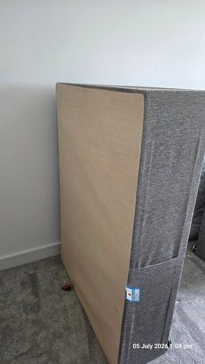 double bed with mattress and headboard