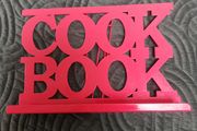 Recipient book stand 'cookbook" red metal