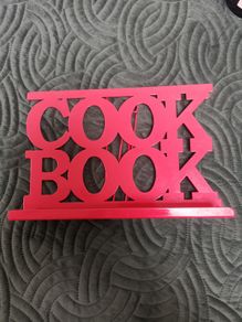 Recipient book stand 'cookbook" red metal
