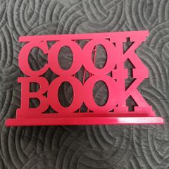 Recipient book stand 'cookbook" red metal