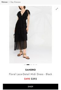 Sandro Paris black dress