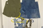 Bundle of denim dungarees, 8-9 yo