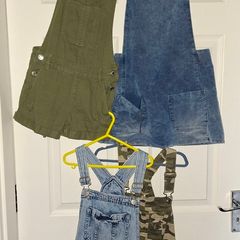 Bundle of denim dungarees, 8-9 yo