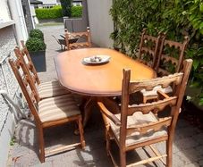 Teak Dining Table and 6 chairs