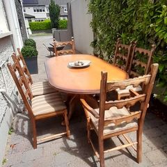 Teak Dining Table and 6 chairs