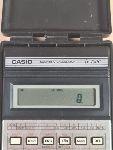 CASIO FX-100c vintage scientific calculator and case