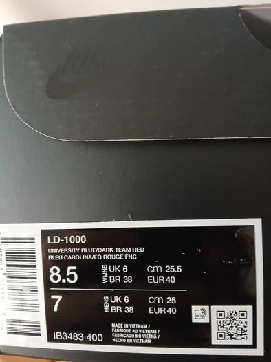 Nike LD-1000 University Blue/Dark Team Red - UK 6 / EU 40 - Brand New in Box