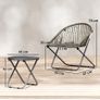 Patio Bistro Set Folding Patio Furniture Set with 2 Chairs and Table Image 2