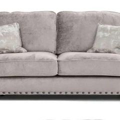 2 x 3-Seater VESPER standard back sofas in grey